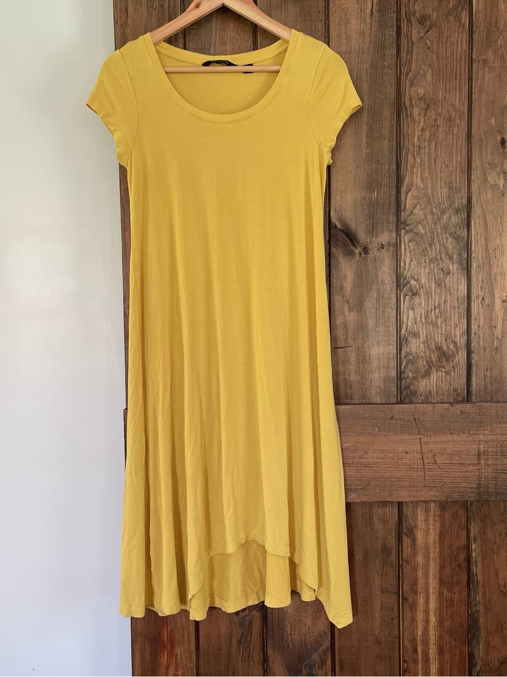 H by Halston Yellow High Low Swing Tee Dress XXS